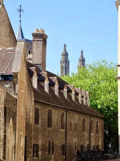 Cambridge city view with historic architecture