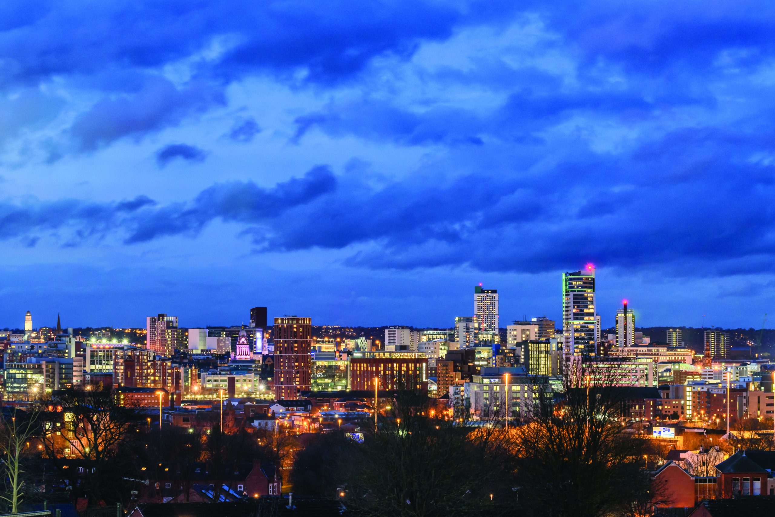 Leeds city centre view