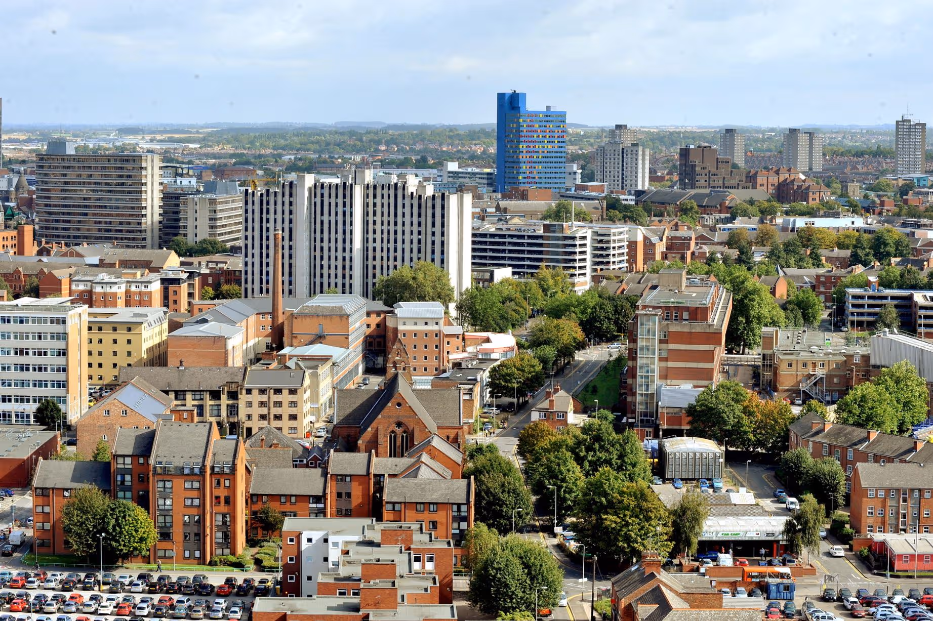 Leicester city centre view