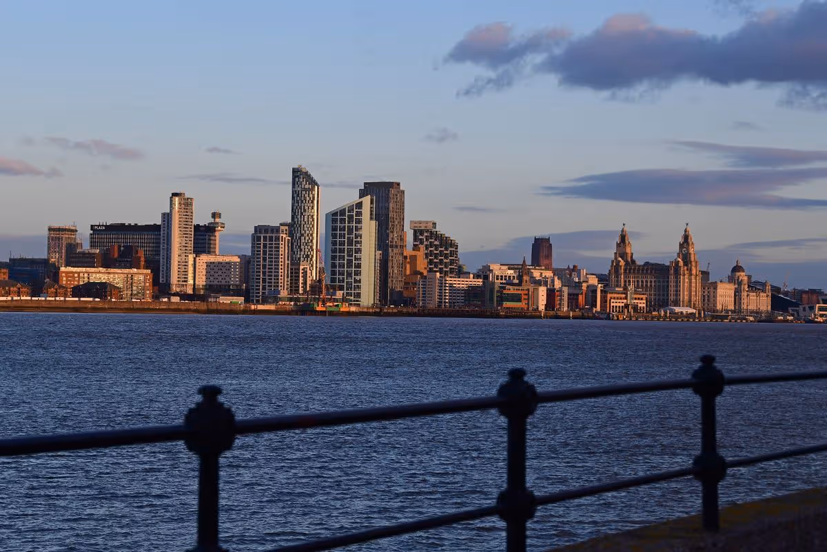 Liverpool waterfront city view