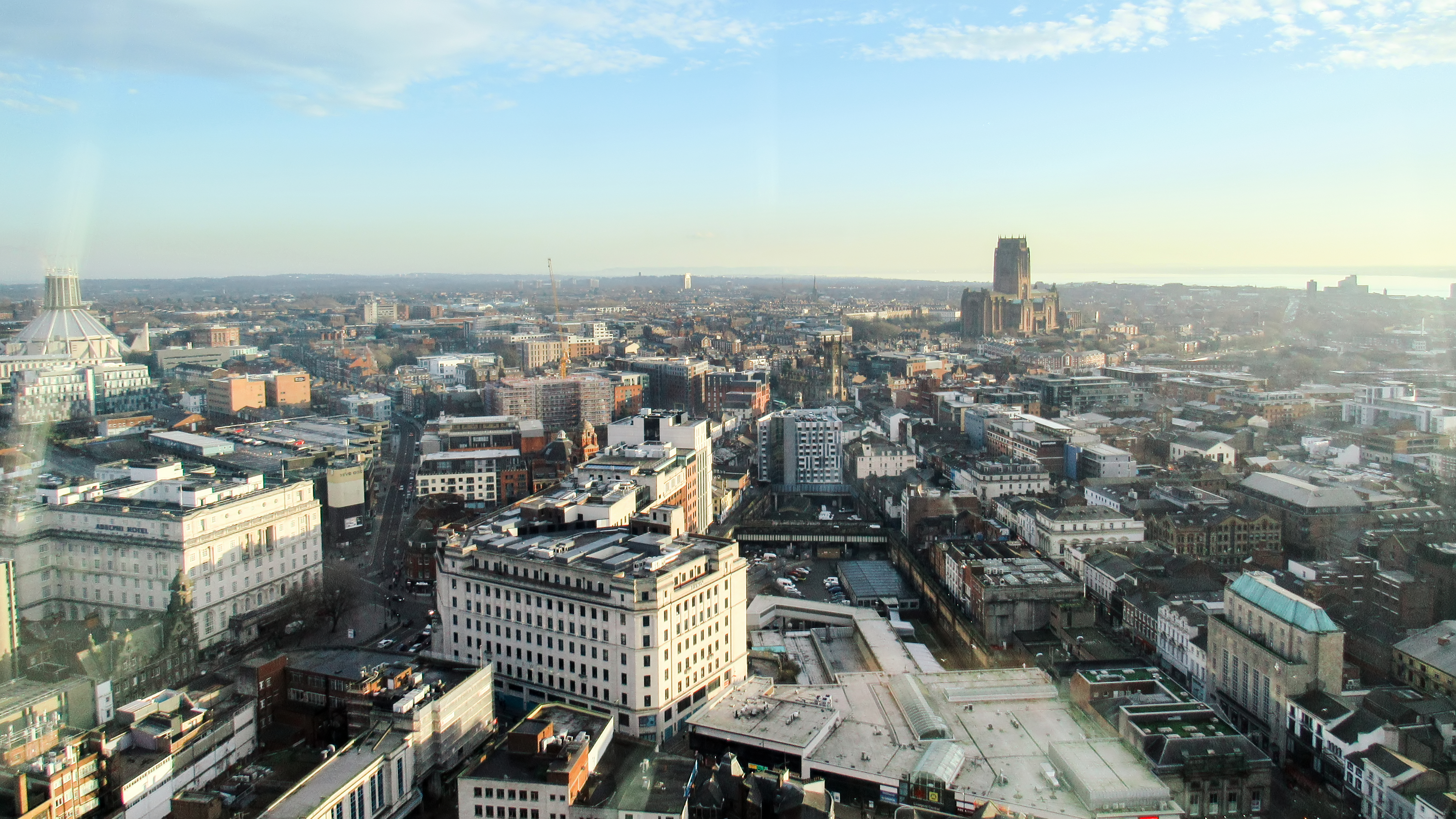 Aerial view from view point in the United Kingdom