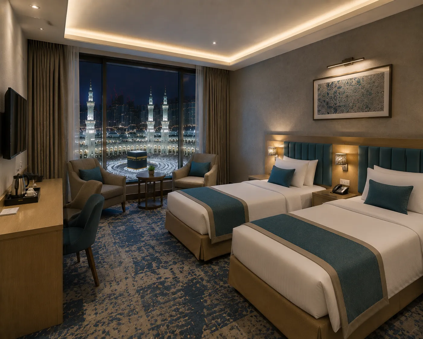 Budget-tier shared hotel room