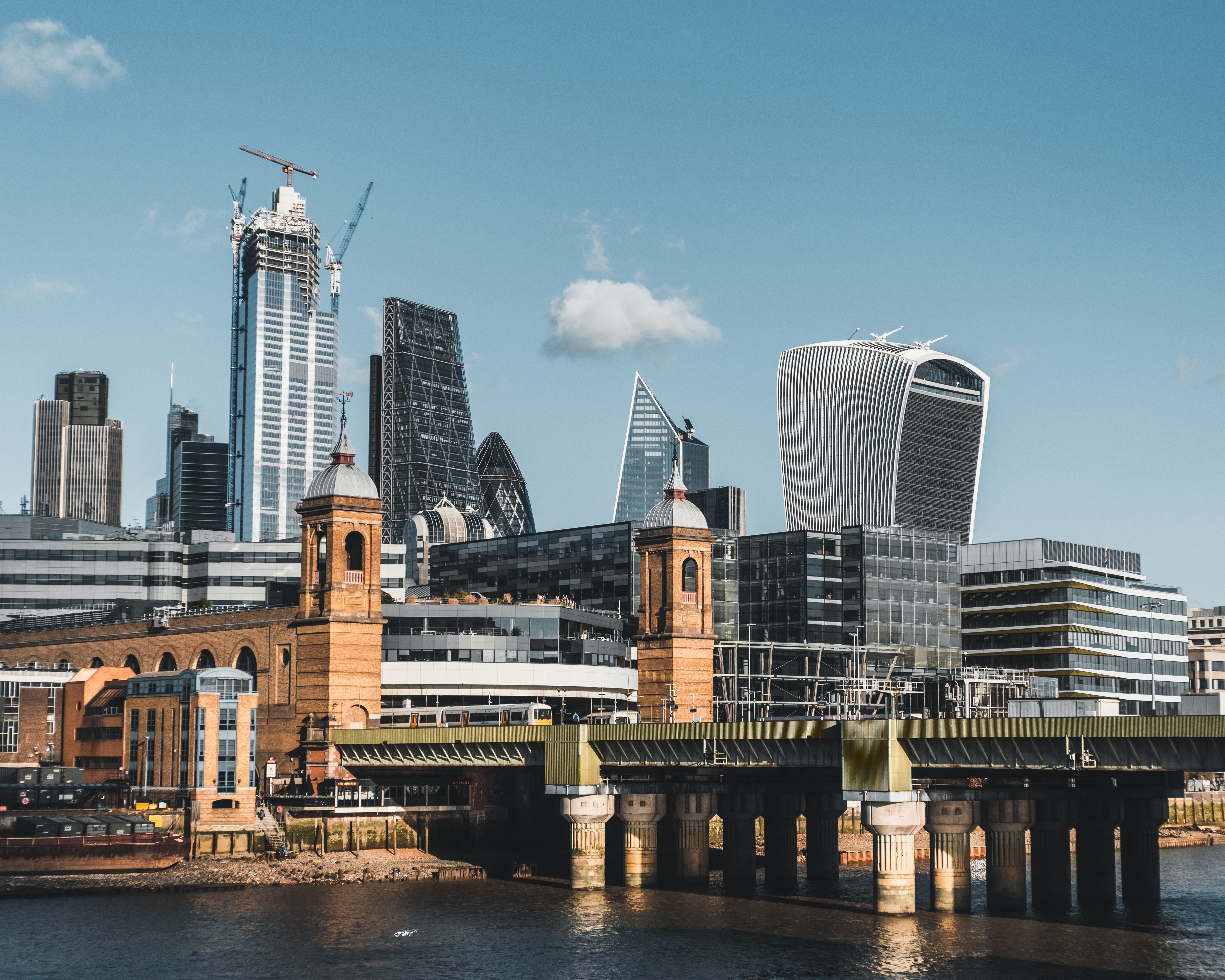 London city skyline view on a sunny clear day
